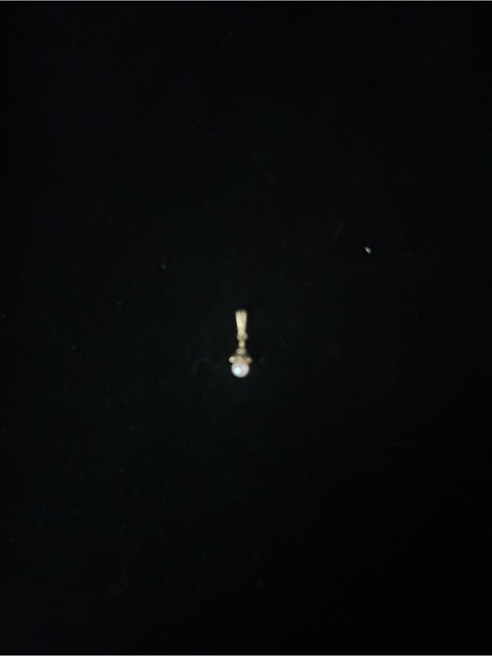 Vintage 14k Yellow Gold Stamped 585 Culture pearl Pendant.